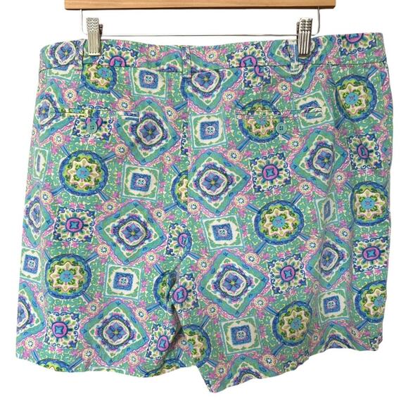 Talbots Women's Blue + Green Medallion Cotton The Weekend Short Size 16 - Picture 4 of 4